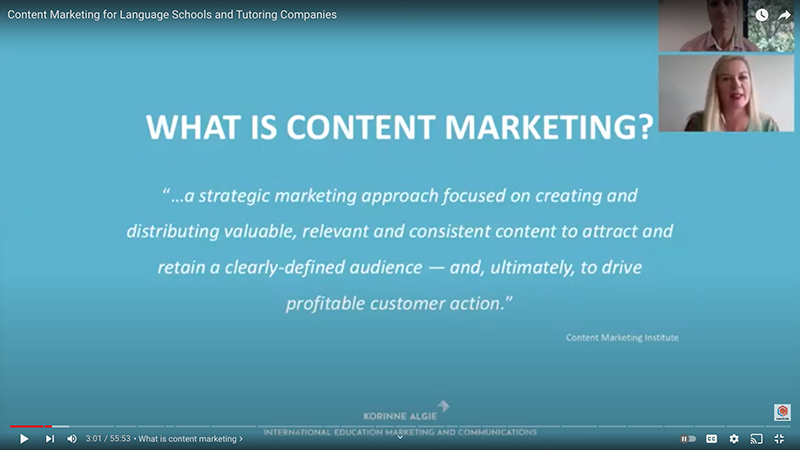 Language School Content Marketing